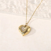 Hollow Irregular Peach Heart Pendant