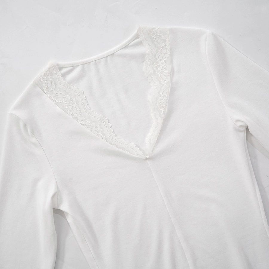 Women's T-shirt Long Sleeve Blouses Vacation Simple Style Solid Color