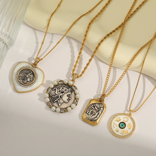 1 Piece Hole 1~1.9mm Copper 18K Gold Plated Heart Shape Polished Pendant Chain Jewelry Accessories