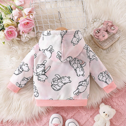 Cute Cartoon Polyester Girls Outerwear