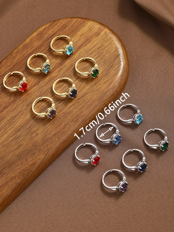 Copper Geometric Adjustable Ring