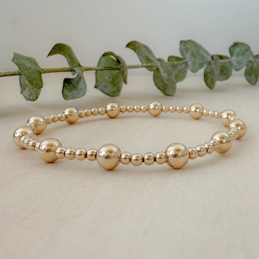 Copper Beaded Chain 18K Gold Plated Beaded Handmade Geometric Bracelets