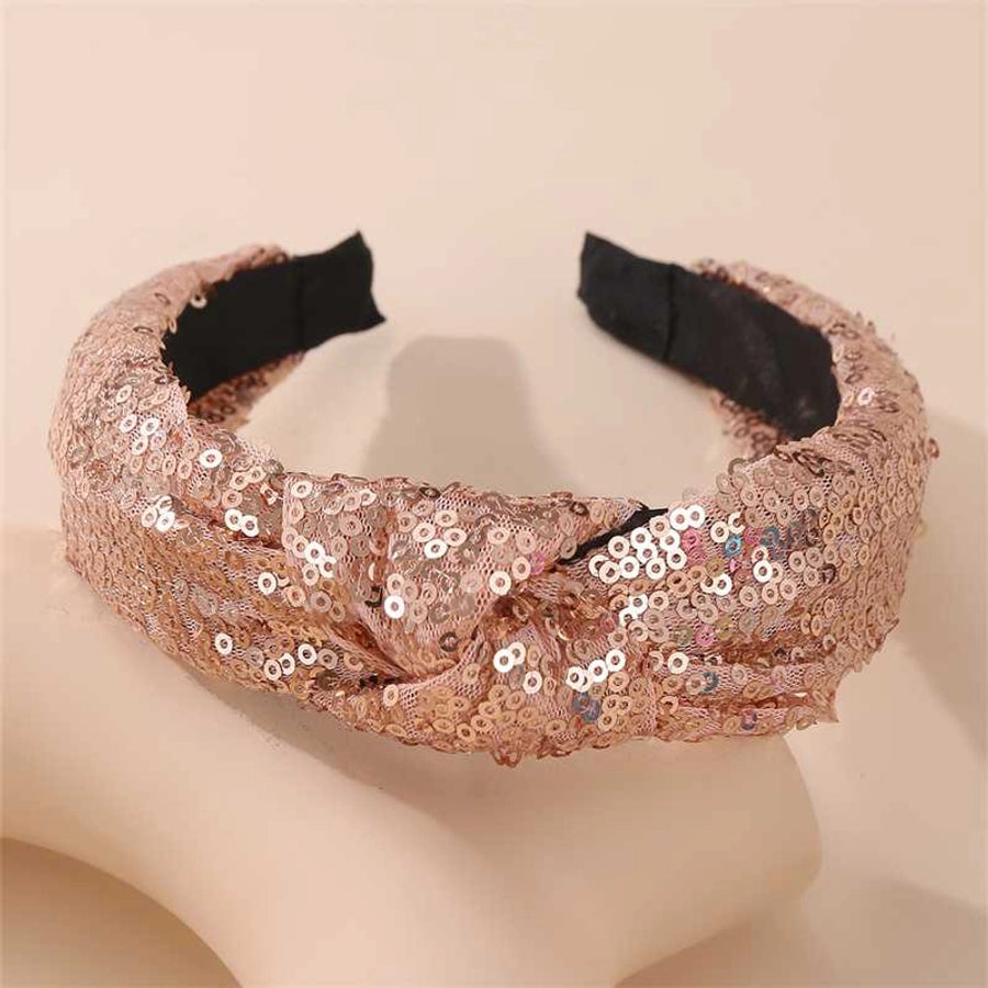 Women's Sweet Simple Style Colorful Solid Color Polyester Sequins Hair Band
