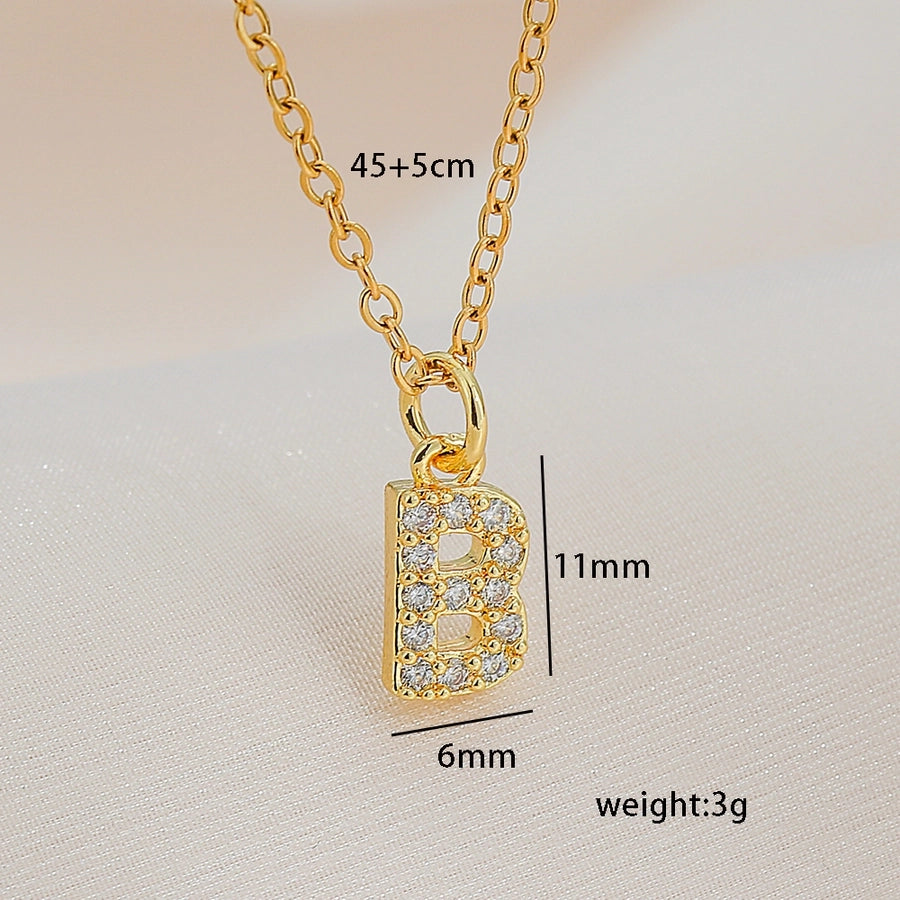 Jewelry Basic Retro Classic Style Letter 304 Stainless Steel Copper Pendant Necklace