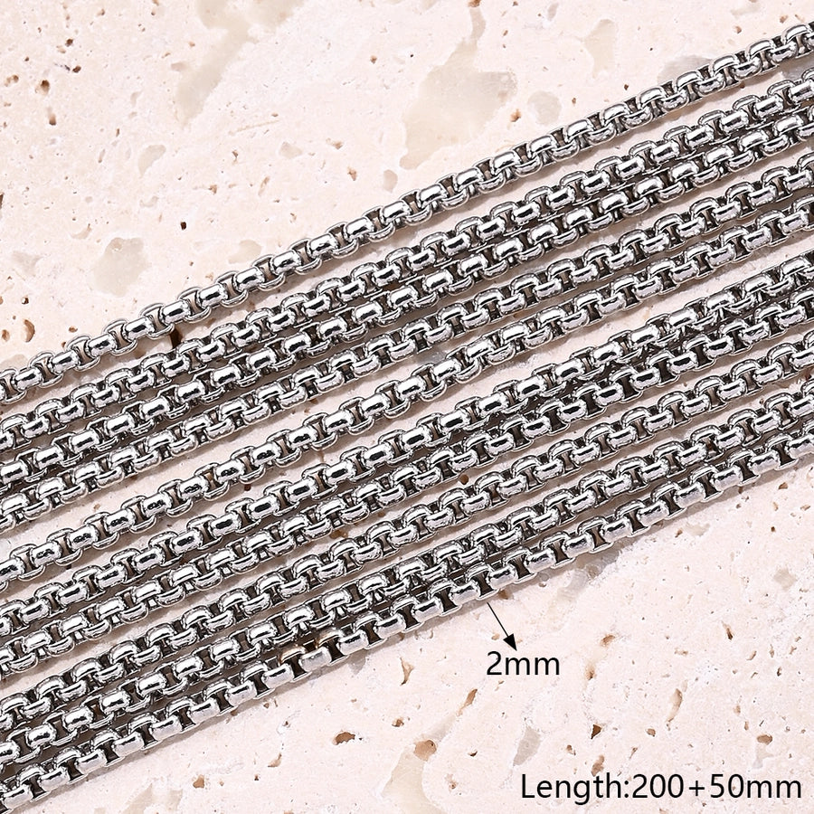 10 Strands/Package 304 Stainless Steel cable chain Belcher Chain figaro chain Polished Length: 170 50mm Length: 190 50mm Length: 200 50mm Jewelry Accessories