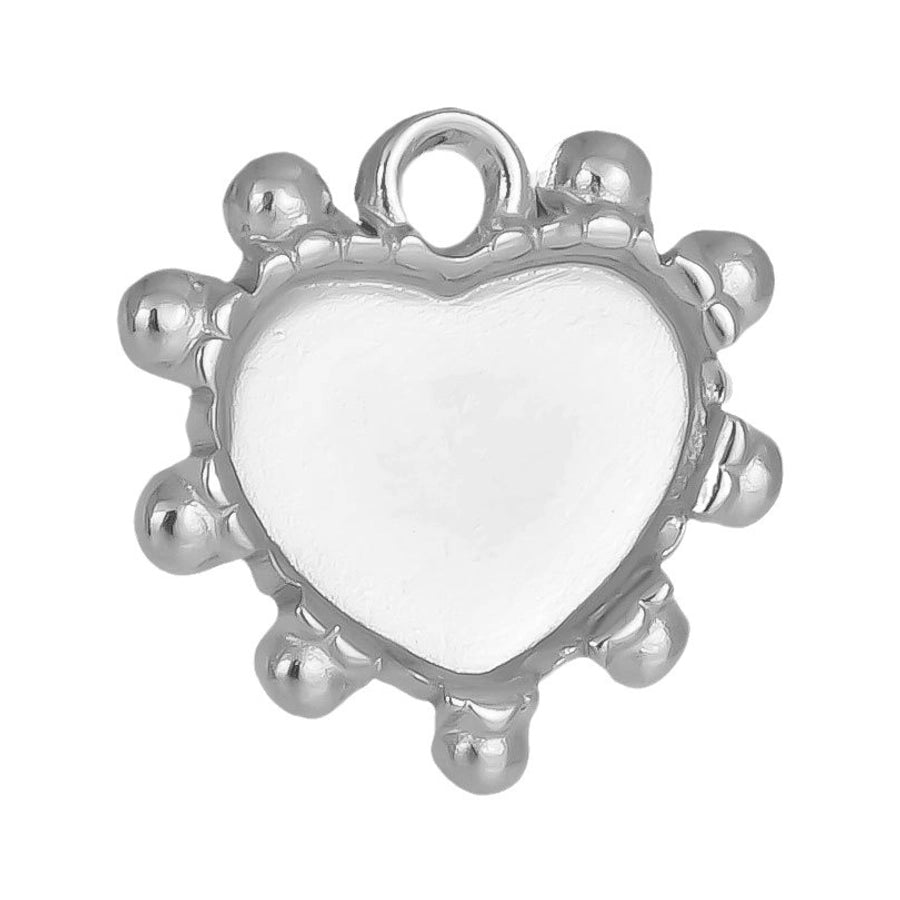 1 Piece 15*16mm 304 Stainless Steel 18K Gold Plated Heart Shape Pendant Jewelry Accessories