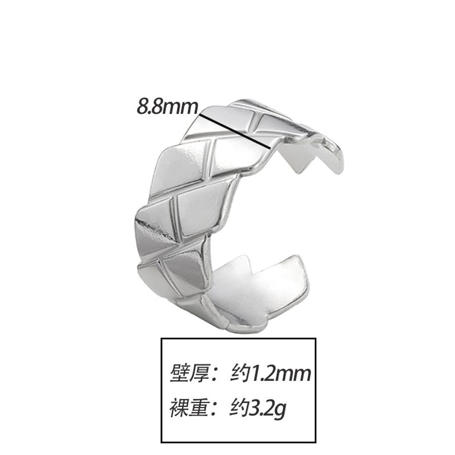 Jewelry Elegant Leaves Flower Titanium Steel Open Rings