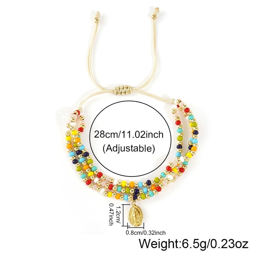 Simple Style Human Seed Bead rope Beaded Chain Beaded Bracelets