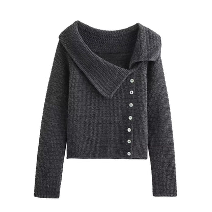 Women's Sweater Long Sleeve Sweaters & Cardigans Vacation Simple Style Solid Color