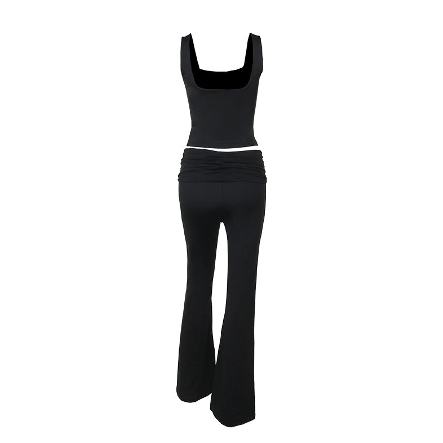 Holiday Daily Women's Streetwear Solid Color Spandex Polyester Pants Sets Pants Sets