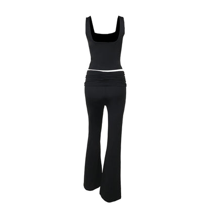 Holiday Daily Women's Streetwear Solid Color Spandex Polyester Pants Sets Pants Sets