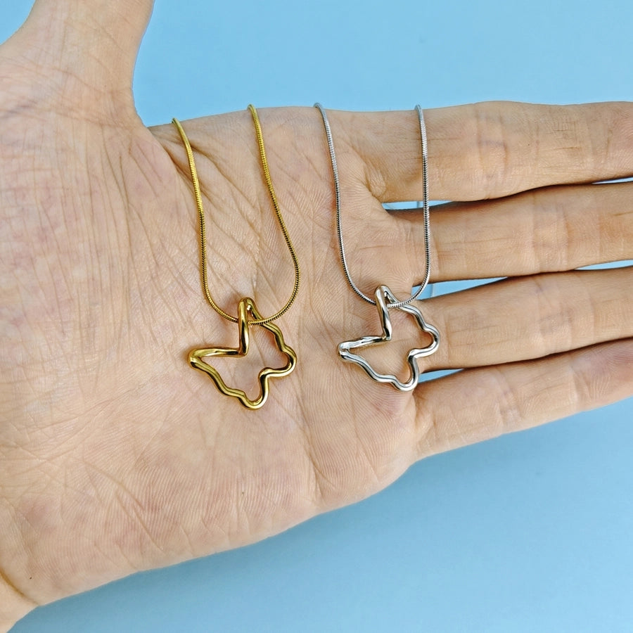 Jewelry Elegant Simple Style Classic Style Butterfly 304 Stainless Steel Pendant Necklace