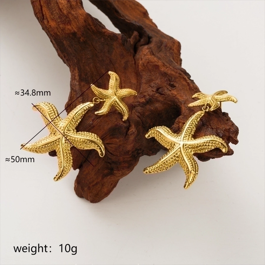 1 Pair Vacation Beach Starfish 304 Stainless Steel Stainless Steel Earrings