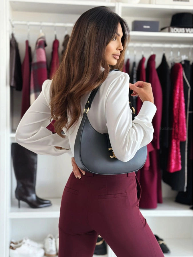 Blouse Long Sleeve Blouses Button Streetwear Solid Color