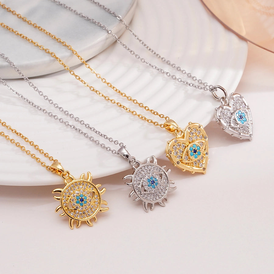 Jewelry Lady Sexy Shiny Eye 304 Stainless Steel Copper Necklace