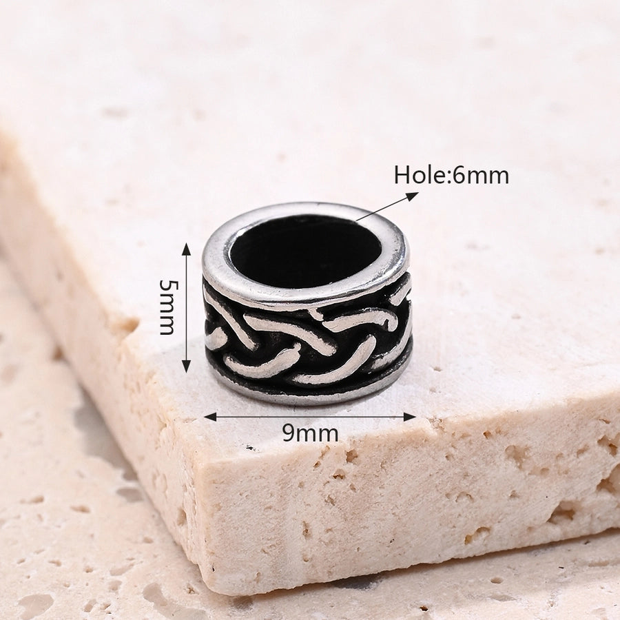 1 Pc/Package 3.5X 8mm 5x9mm 6x8.5mm Hole 1~1.9mm Hole 4~4.9mm Hole 6~9.9mm 304 Stainless Steel Cylindrical Footprint Jewelry Accessories