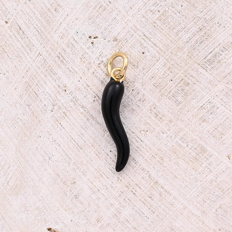 1 Pc/Package 18x4.5mm Hole 3~3.9mm Copper 18K Gold Plated White Gold Plated chili Polished Pendant Jewelry Accessories