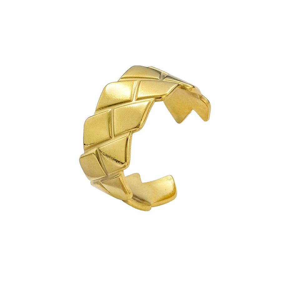 Jewelry Elegant Leaves Flower Titanium Steel Open Rings