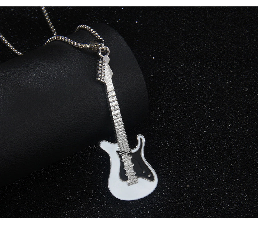 Simple Style Classic Style Guitar 201 Stainless Steel Alloy Plating Unisex Pendant Necklace