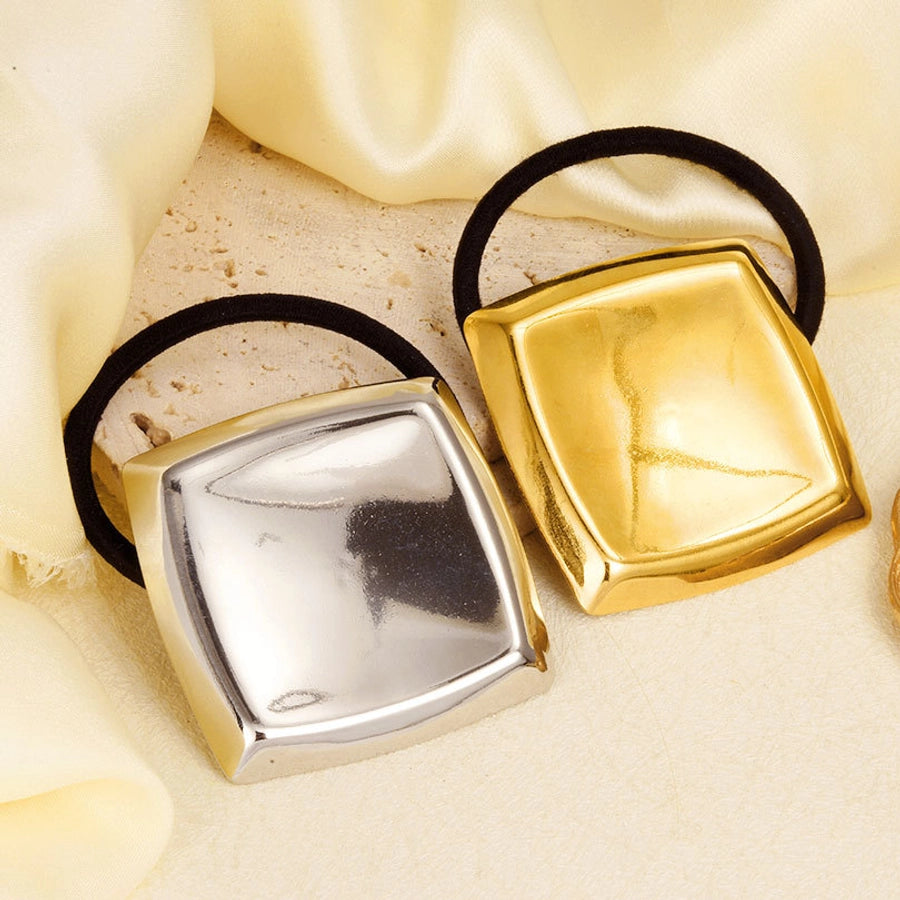 Women's Simple Style Geometric 304 Stainless Steel Plating Hair Tie