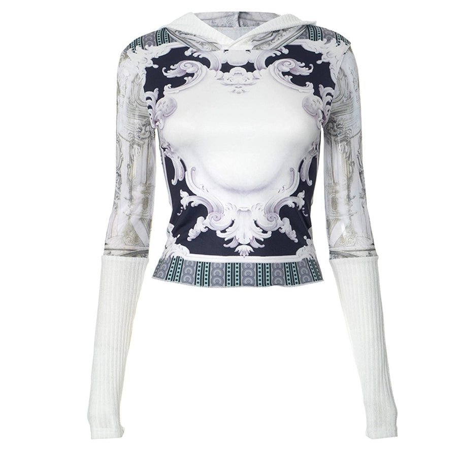 Women's T-shirt Long Sleeve T-Shirts Streetwear Color Block