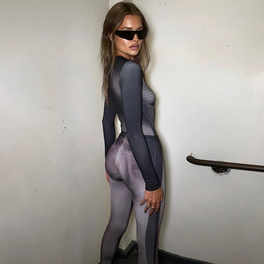 Daily Women's Casual Streetwear Printing Spandex Polyester Pants Sets Pants Sets