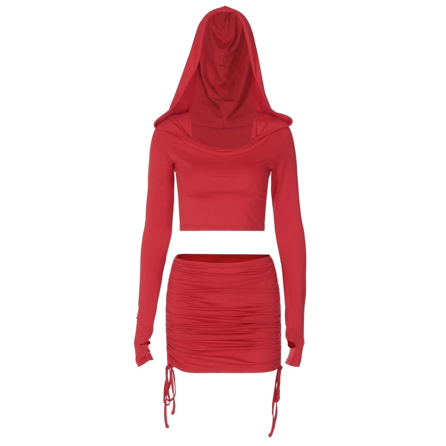 Daily Women's Casual Streetwear Solid Color Spandex Polyester Skirt Sets Skirt Sets