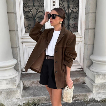 Women's Blazer Long Sleeve Blazers Streetwear Solid Color