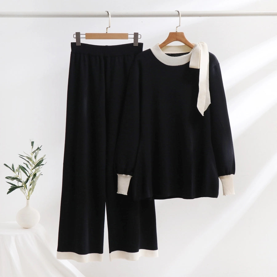 Holiday Women's Simple Style Solid Color Cotton Pants Sets Pants Sets