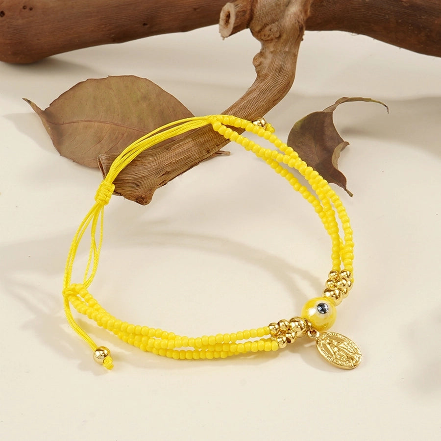 Casual Human Eye Seed Bead rope Beaded Chain Beaded Bracelets