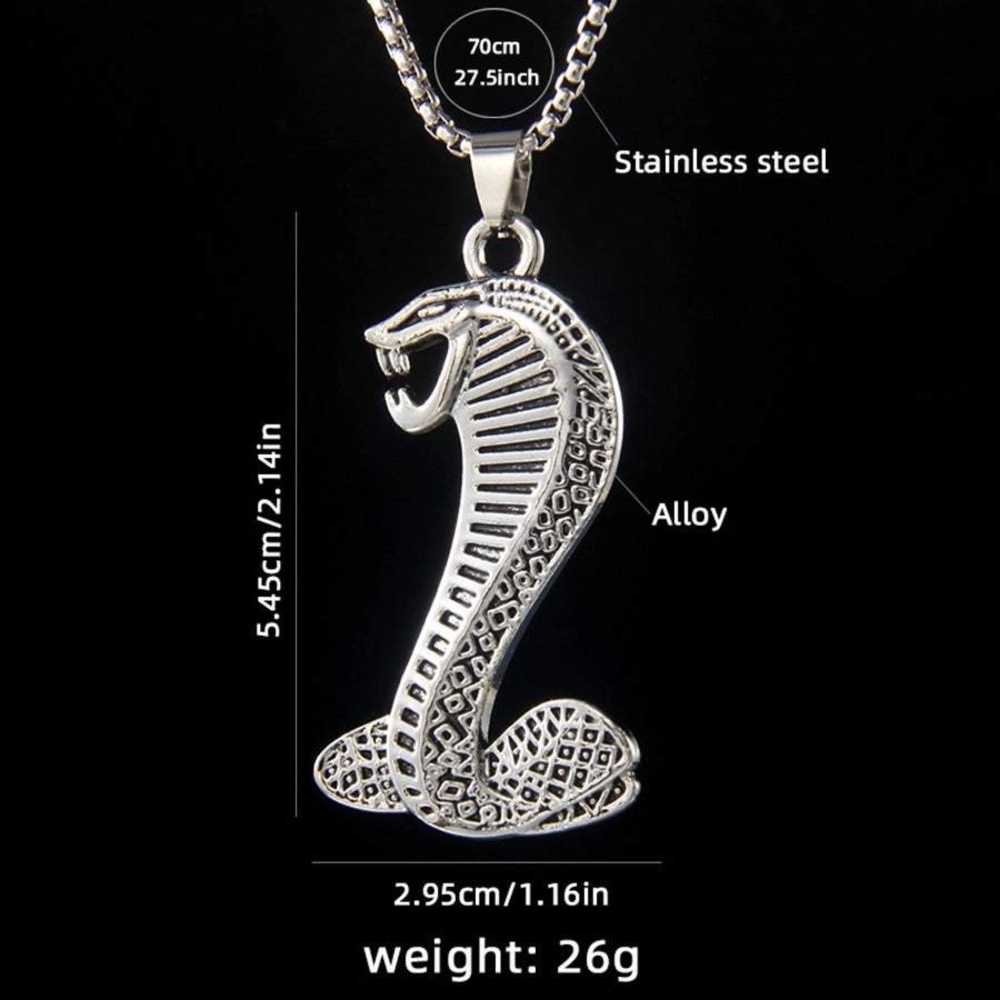Hip-Hop Exaggerated Snake 201 Stainless Steel Alloy Unisex Pendant Necklace