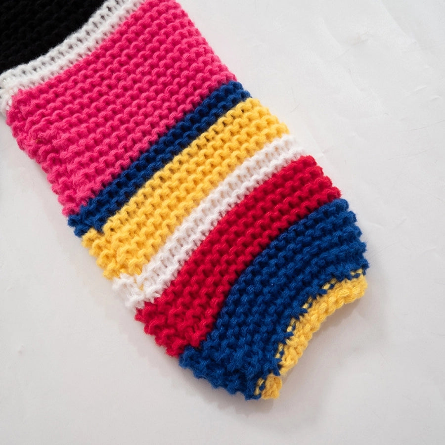 Women's Sweater Long Sleeve Sweaters & Cardigans Streetwear Color Block