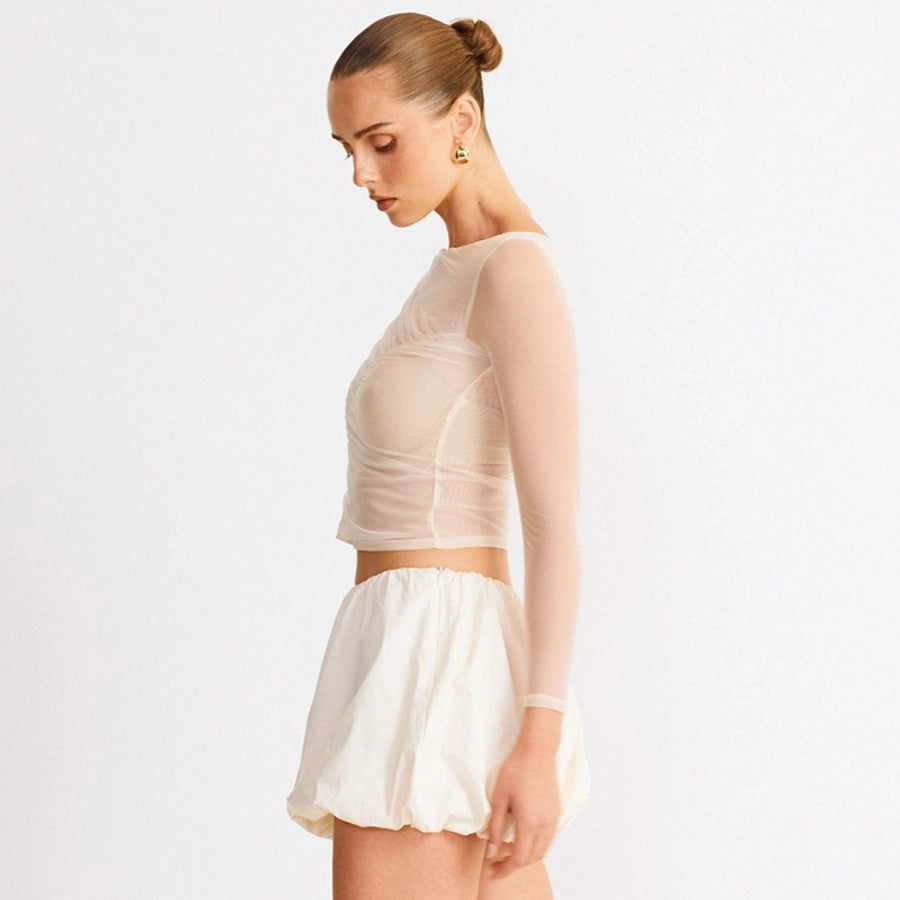 Women's T-shirt Long Sleeve Blouses Streetwear Solid Color