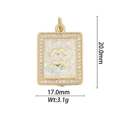 1 Piece Copper Constellation Pendant
