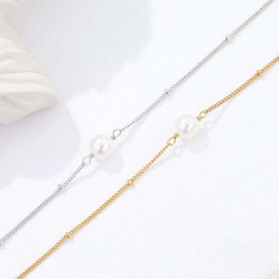 925 Sterling Silver Cuban Link Chain Curb Chain Bracelets Elegant Simple Style