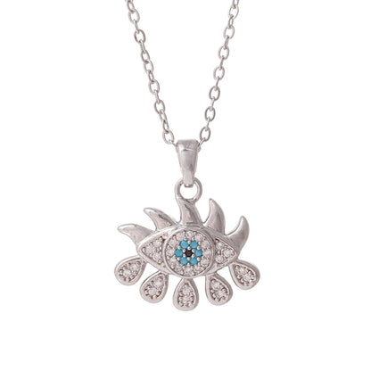 Jewelry Lady Sexy Shiny Eye 304 Stainless Steel Copper Necklace