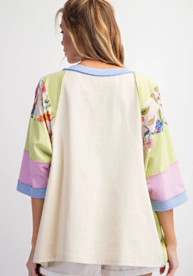 Hoodies & Sweatshirts 3/4 Length Sleeve Casual Streetwear Color Block Stripe