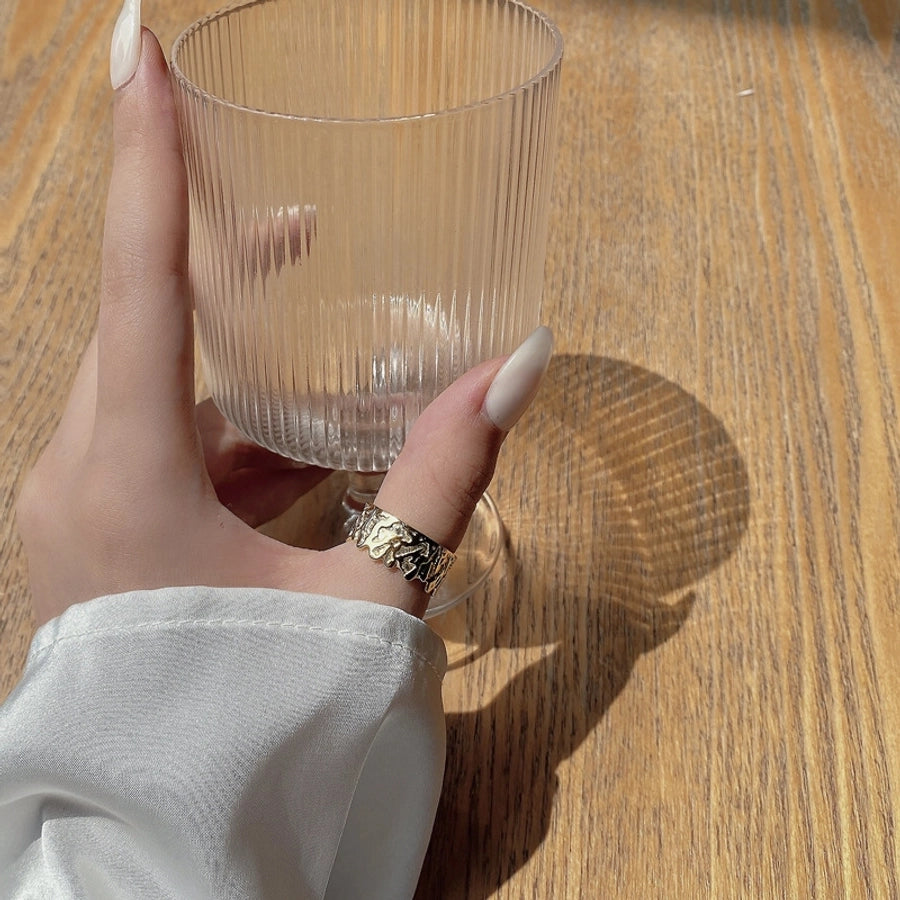 925 Sterling Silver Geometric Adjustable Ring