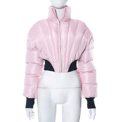 Women's Streetwear Solid Color Zipper Coat