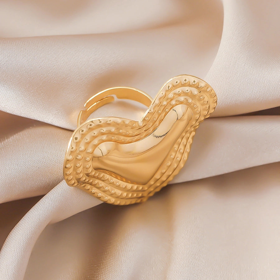 Elegant Heart Shape Alloy Women's Rings