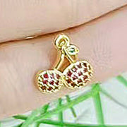 Little Green Small Cherry Pendant (Gold)