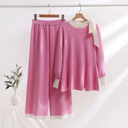 Holiday Women's Simple Style Solid Color Cotton Pants Sets Pants Sets