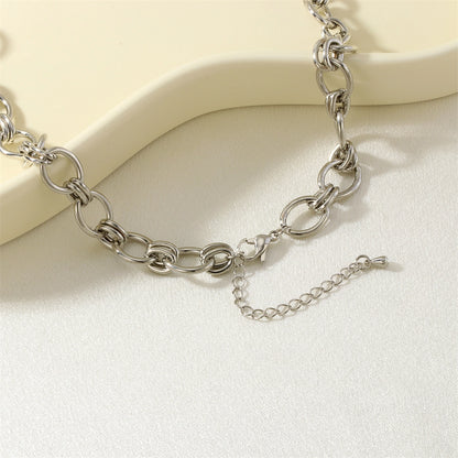 Jewelry IG Style Oval Copper Pendant Necklace