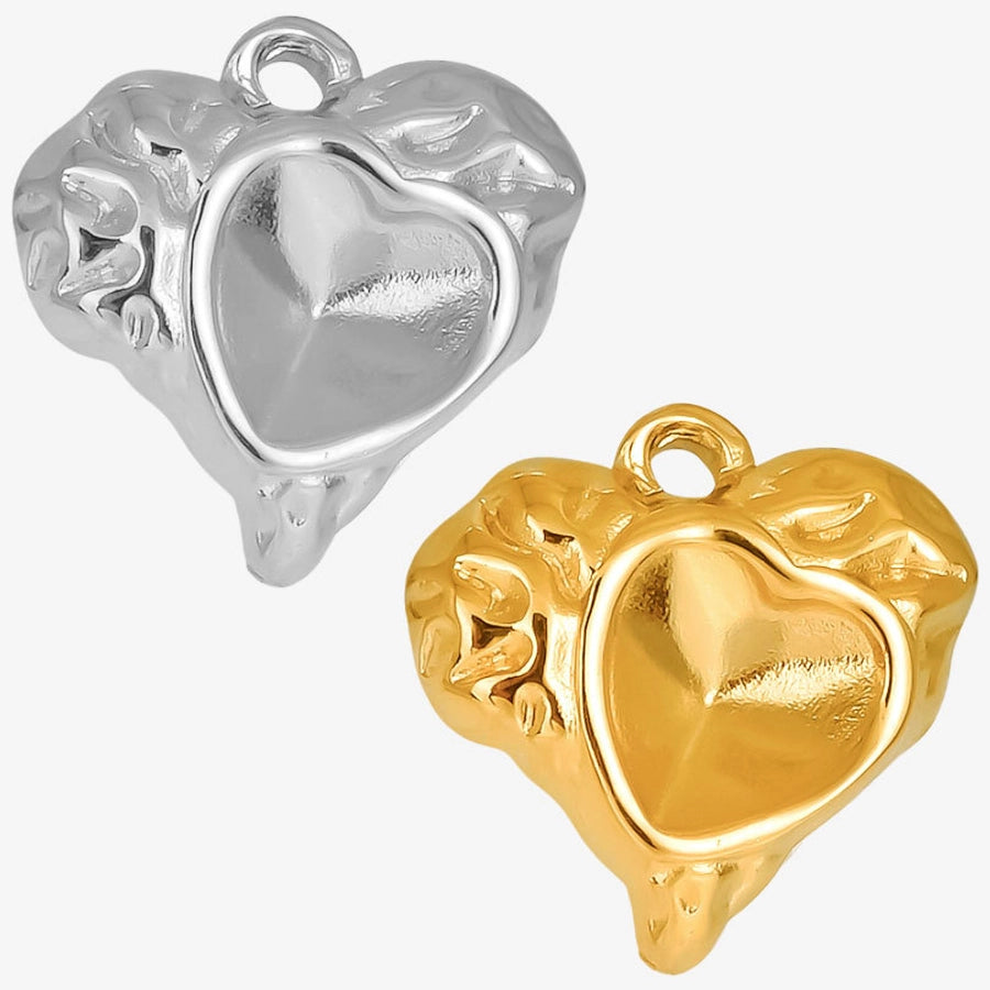 1 Piece 16 * 16mm 304 Stainless Steel 18K Gold Plated Heart Shape Pendant Jewelry Accessories