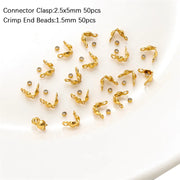 Bag buckle 2.5x 5mm positioning buckle 1.5mm gold