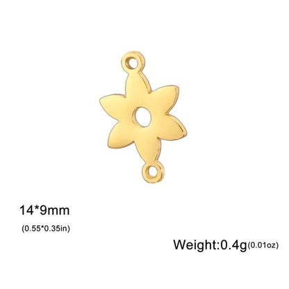 1 Piece 304 Stainless Steel Tortoise Flower Shell Pendant
