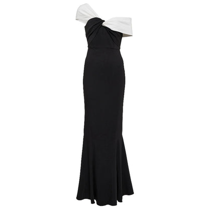 Women's Sheath Dress Vacation Simple Style Oblique collar Short Sleeve Solid Color Maxi Long Dress Holiday Daily