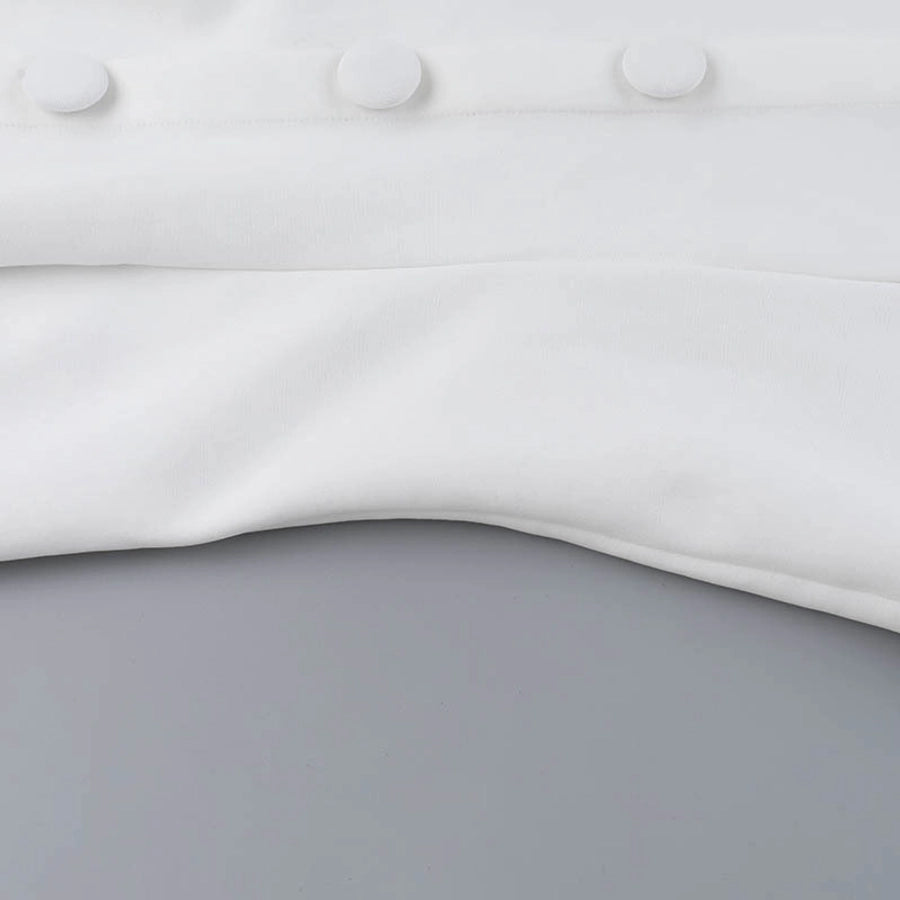 Women's White Dress Elegant Sexy Strapless Backless Sleeveless Solid Color Above Knee Holiday