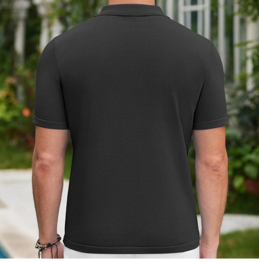 men's cardigan sweater men's sexy shirt lapel business casual woolen  shirt SY0164