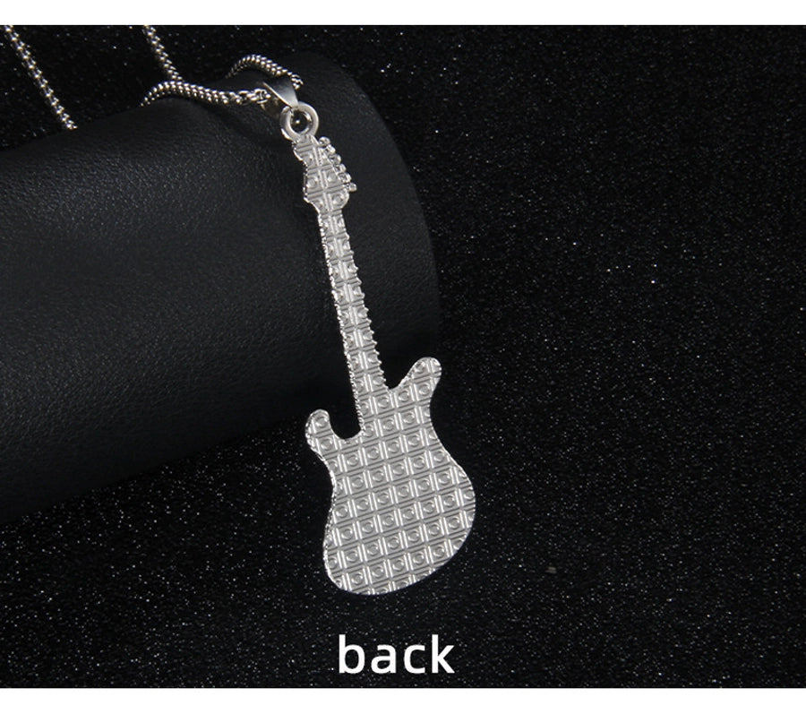 Simple Style Classic Style Guitar 201 Stainless Steel Alloy Plating Unisex Pendant Necklace